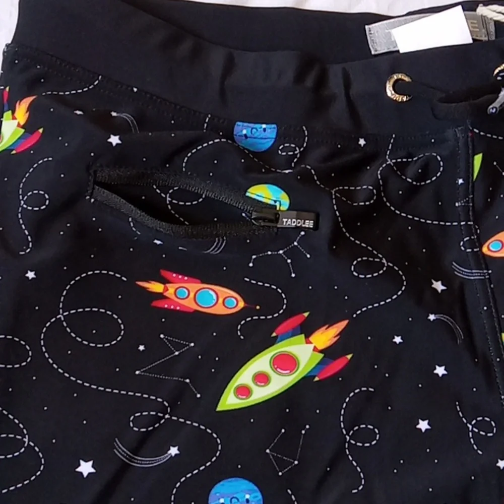 Taddlee Men Swim Brief Boxer Shorts Black Surf Board Shorts Trunks Size S